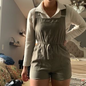 Boutique Army green overalls / romper